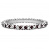 Ruby and Diamond Stackable 1.3mm Double Shared Prong Eternity Ring
