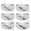 0.29 Ct. Five Birthstone Twisted Shank Men's Wedding Ring in White Gold