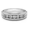 0.24 Ct. Seven Stone Channel Set Men's Ring with Open End Design