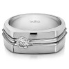 0.5 Ct. Burnished Solitaire Men's Wedding Ring