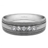 0.25 Ct. Five Stone Prong set Men's Ring with Millgrained Detailing