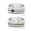 0.5 Ct. Birthstone Men's Unique Channel Set Wedding ring in White Gold