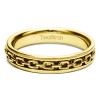 Chain-link Unique Men's Fashion Wedding Ring in Yellow Gold