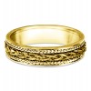 Embellished Celtic Infinity Braided Wedding Band in Yellow Gold