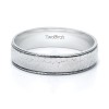 5 Millimeter Wide Hammered Finish Plain Men's Wedding Ring