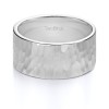 10 Millimeter Wide Hammered Finish Plain Men's Wedding Ring