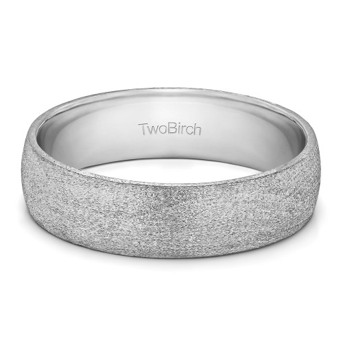 5.5 Millimeter Wide Plain Men's Wedding Ring with Satin Finish
