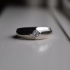 0.3 Ct. Burnished Solitaire Men's Wedding Band