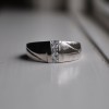 0.33 Ct. Princess Three Stone Channel Set Men's Ring