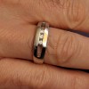 0.27 Ct. Three Stone Channel Set Men's Ring with Open End Design