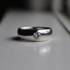 0.5 Ct. High Polish Solitaire Men's Ring With One Round Stone