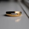 0.24 Ct. Three Stone Channel Set Men's Ring