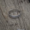 5.5 Millimeter Wide Hammered Finish Plain Men's Wedding Ring