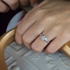 1 Carat Round Graduated Channel Engagement Ring