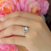 1 Carat Round Bypass Halo Engagement Ring