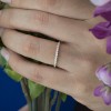 0.25 Carat Double Shared Prong Thin Wedding Band