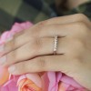 0.5 Carat Double Shared Prong Thin Wedding Band