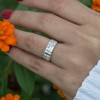 0.26 Carat Three Row Bar Set Wedding Ring