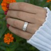 0.26 Carat Three Row Bar Set Wedding Ring