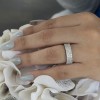 0.72 Carat Multi Row Common Prong Wedding Ring