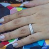 0.84 Carat Alternating Small and Large Round Wedding Ring