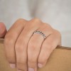 0.33 Carat Thin Shared Prong Wedding Band