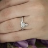 0.07 Carat Celtic Claddagh Wedding Ring with Pave Heart