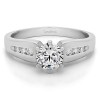 1 Carat Round Graduated Channel Engagement Ring