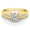 1 Carat Round Graduated Channel Engagement Ring