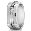 0.5 Ct. Burnished Solitaire Men's Wedding Ring