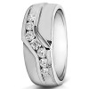 0.13 Ct. Twisted Channel Set Men's Wedding Band