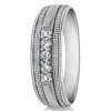 0.25 Ct. Five Stone Prong set Men's Ring with Millgrained Detailing