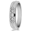 0.33 Ct. Three Stone Burnished Designer Shank Men's Wedding Ring
