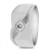 0.3 Ct. Bezel Set Solitaire Men's Ring with Twisted Shank