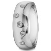 0.15 Ct. Scattered Stone Burnished Men's Wedding Ring
