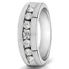 0.25 Ct. Channel Set Men's Ring with Open End Design