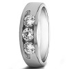 0.33 Ct. Three Stone Channel Set Men's Wedding Band