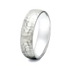 5.5 Millimeter Wide Hammered Finish Plain Men's Wedding Ring