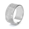 10 Millimeter Wide Hammered Finish Plain Men's Wedding Ring