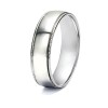 5 Millimeter Wide Plain Men's Wedding Ring with Millgrained Design