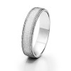 5 Millimeter Wide Brushed Plain Men's Wedding Ring With Millgraining