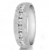 0.23 Ct. Open End Channel Set Men's Wedding Band with Hammered Finish