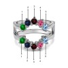 Genuine Birthstone Sunburst Style Ring Guard with Gorgeous Round Stones(0.5 Carat)