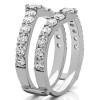 0.74 Ct. Graduated Shared Prong Contour Ring Guard