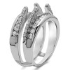 0.5 Ct. Combination Cathedral and Classic Ring Guard