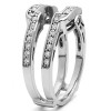 .50 Ct. Square Halo Peek-a-Boo Wedding Ring Guard