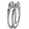 0.22 Ct. Cathedral Infinity Designed Wedding ring guard