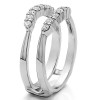 0.35 Ct. Shared Prong Curved Wedding Ring Guard Enhancer