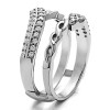 0.38 Ct. Double Row Bypass Infinity ring guard