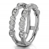 0.64 Ct. Alternating Marquise Shape and Round Ring Guard